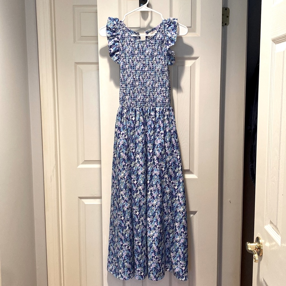 Melloday blue floral maxi dress size Small
